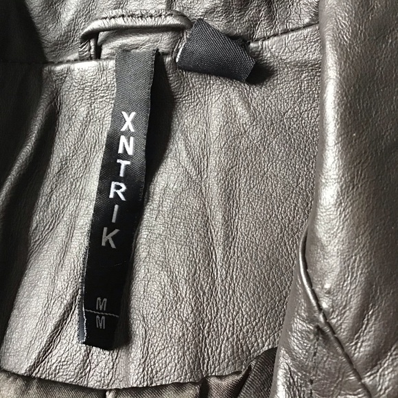 Brown genuine leather blazer jacket size Medium - Picture 4 of 6